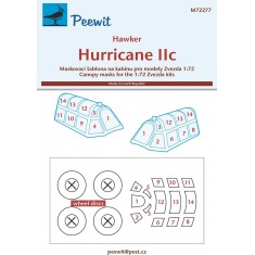 1/72 Hurricane IIc 112B Canopy Masks for Zvezda kits