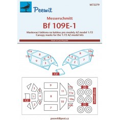 1/72 Messerschmitt Bf 109E-1 Canopy Masks for AZ model