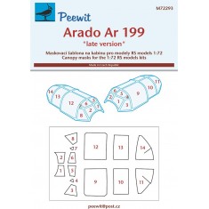 1/72 Arado Ar 199 ''late version'' Canopy Masks for RS kits