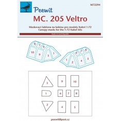 1/72 MC 205 Veltro Canopy Masks for RS kits