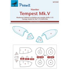 1/72 Tempest Mk.V Canopy Masks for Airfix kits