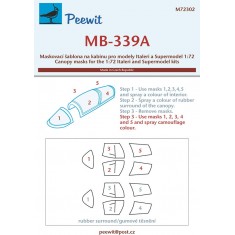 1/72 MB-339A Canopy Masks for Italeri / Supermodel kits