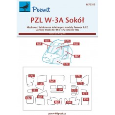 1/72 PZL W-3A Sokol Canopy Masks for Answer kits