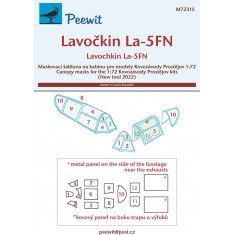 1/72 Lavochkin La-5FN Canopy Masks for Kovozavody Prostejov kits