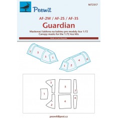 1/72 AF-2 Guardian Canopy Masks for Ace kits
