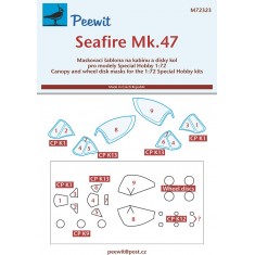 1/72 Seafire Mk. 47 Canopy Masks for Special Hobby kits