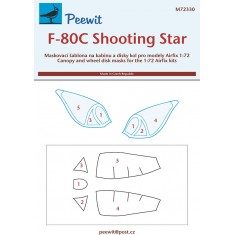 1/72 F-80C Shooting Star Canopy Masks for Kovozavody Prostejov kits