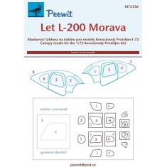 1/72 Let L-200 Morava Canopy Masks for Kovozavody Prostejov kits