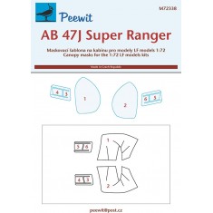 1/72 AB 47J Super Ranger Canopy Masks for LF kits