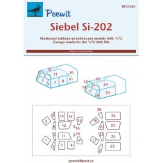 1/72 Siebel Si-202 Canopy Masks for AML kits