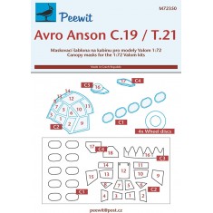 1/72 Anson Canopy Masks for Valom kits