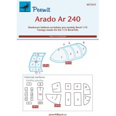 1/72 Arado Ar 240 Canopy Masks for Revell kits