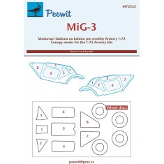 1/72 MiG-3 Canopy Masks for Armory kits