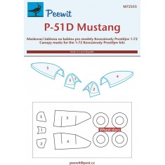 1/72 P-51D Mustang Canopy Masks for Kovozavody Prostejov kits