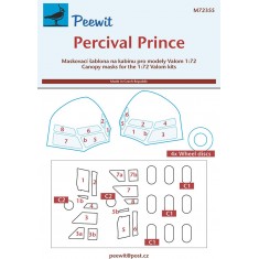 1/72 Percival Prince Canopy Masks for Valom kits