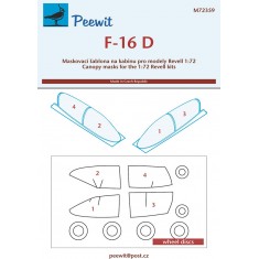 1/72 F-16 D Canopy Masks for Revell kits