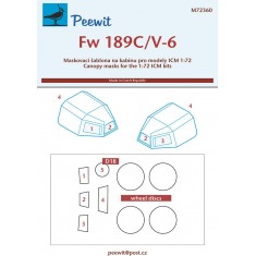 1/72 Fw 189C/V-6 Canopy Masks for ICM kits