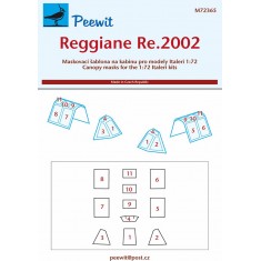 1/72 Reggiane Re.2002 Canopy Masks for Italeri kits