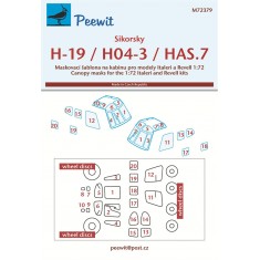 1/72 Sikorsky H-19 / HO4-3 / HAS.7 Canopy Masks for Italeri/ Revell kits