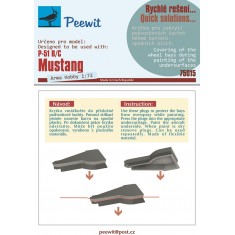 1/72 P-51 B/C Mustang Wheel Bay Plugs Mask for Arma Hobby kits