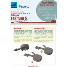 1/72 Polikarpov I-16 type 5 Wheel Bay Plugs Mask for Clear Prop kits