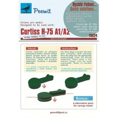 1/72 Curtiss H-75 Wheel Bay Plugs Mask for Arma Hobby kits