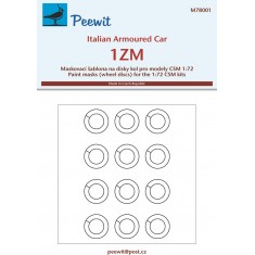 1/72 Italian Armoured Car 1ZM Paint Masks for Copper State kits