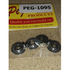 1/24 Disc Brake and Caliper (4pcs) 23" Chrome