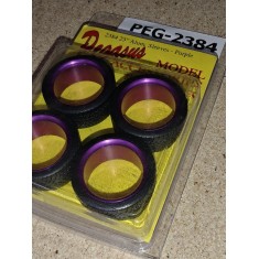 1/24 Sleeves 23" Alum Polished Purple w/Tyre (4pcs)