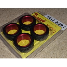 1/24 Sleeves 23" Stepped Alum Polished Red w/Tyre (4pcs)