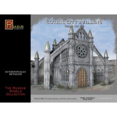 (28mm) Small Gothic City Building Set #2 (12 Wall Sections, Roof Line and 4 Arches)