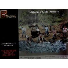 1/72 California Gold Miners Set (28 Figures, 4 Mules and 10pcs of Equipment)