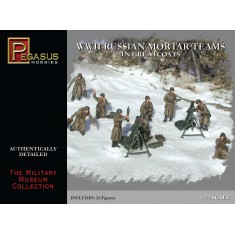 1/72 WWII Russian Mortar Teams in Greatcoats (24 Figures)