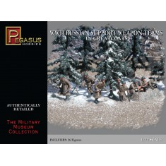 1/72 WWII Russian Support Weapon Teams in Greatcoats (26 Figures)