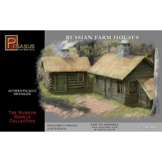 1/72 Russian Farm Houses w/Removable Roofs and Interior Details (2 Buildings)