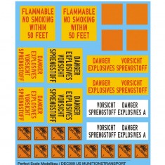 Decals for 1/35 US Munitionstransport Markierungen Ammunition Transport Signs