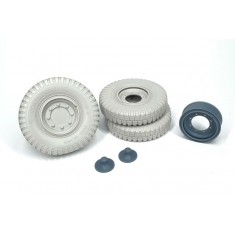 1/16 Sd.Kfz. 251 Front Wheels with Spare Wheel and Rim (Weighted) Type 1