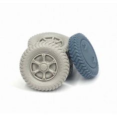 1/35 Camionetta AS 42 Sahariana Road Wheels (Weighted) Type 2