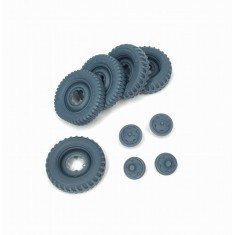 1/35 VW Kubelwagen Mixed Tyre Road Wheels (Weighted)