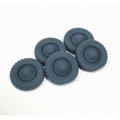 1/35 VW Kubelwagen Road Wheels with Early Hubcaps (Weighted) Type 2