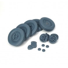 1/35 Sd.Kfz. 222 Early Road Wheels with Spare Wheel (Weighted) Type 1 for Tamiya Kit