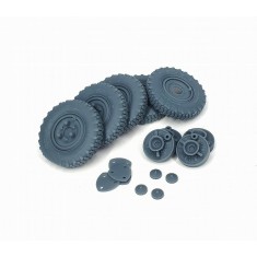 1/35 Sd.Kfz. 222 Early Road Wheels with Spare Wheel (Weighted) Type 2 for Tamiya Kit