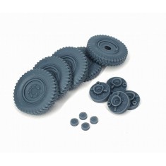 1/35 Sd.Kfz. 222 Late Road Wheels with Spare Wheel (Weighted) Type 3 for Tamiya Kit