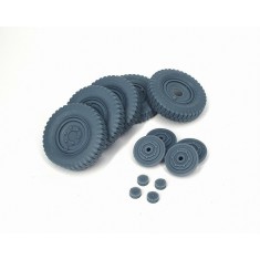 1/35 Sd.Kfz. 222 Late Road Wheels with Spare Wheel (Weighted) Type 1 for HobbyBoss Kit