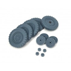 1/35 Sd.Kfz. 222 Late Road Wheels with Spare Wheel (Weighted) Type 2 for HobbyBoss Kit