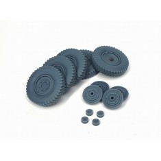 1/35 Sd.Kfz. 222 Late Road Wheels with Spare Wheel (Weighted) Type 3 for HobbyBoss Kit