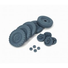 1/35 Sd.Kfz. 222 Late Road Wheels with Spare Wheel (Weighted) Mix for Tamiya Kit