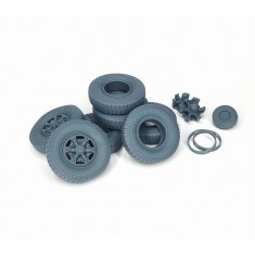1/35 Lancia 3Ro Road Wheels with Spare Wheel (Weighted) Type 1