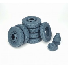 1/35 Mercedes L4500A Road Wheels with Spare Wheel (Weighted) Type 2 for Zvezda Kit