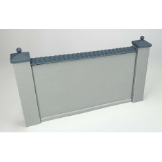 1/35 Primed Brick Wall with Pillars and Italian Roof Tiles (12.5 x 6.5cm)